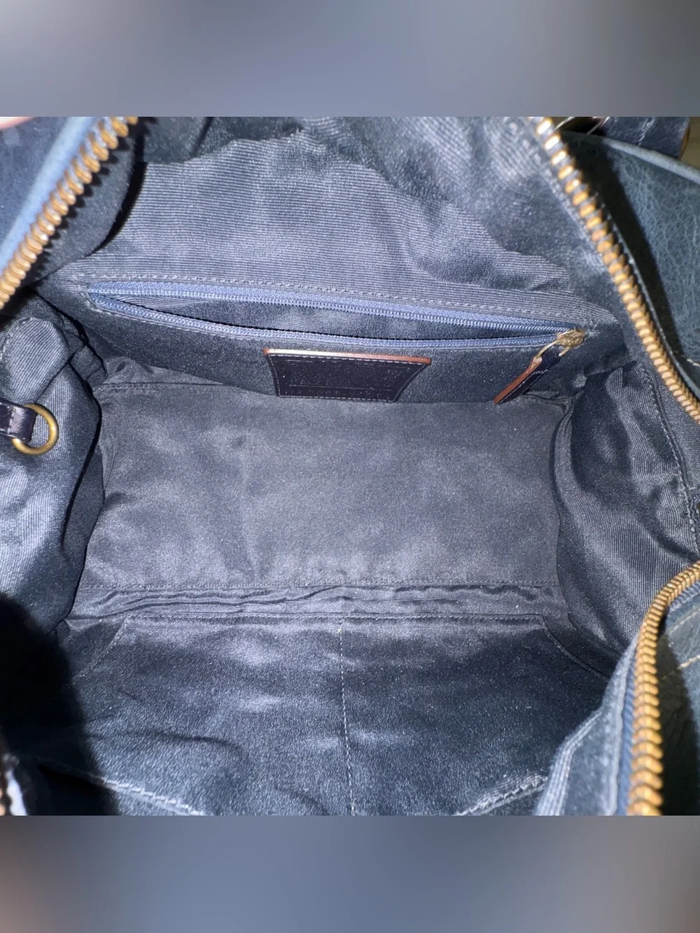 RARE Limited Edition Coach Mia Satchel – Style 10064 – Ink Blue Leather